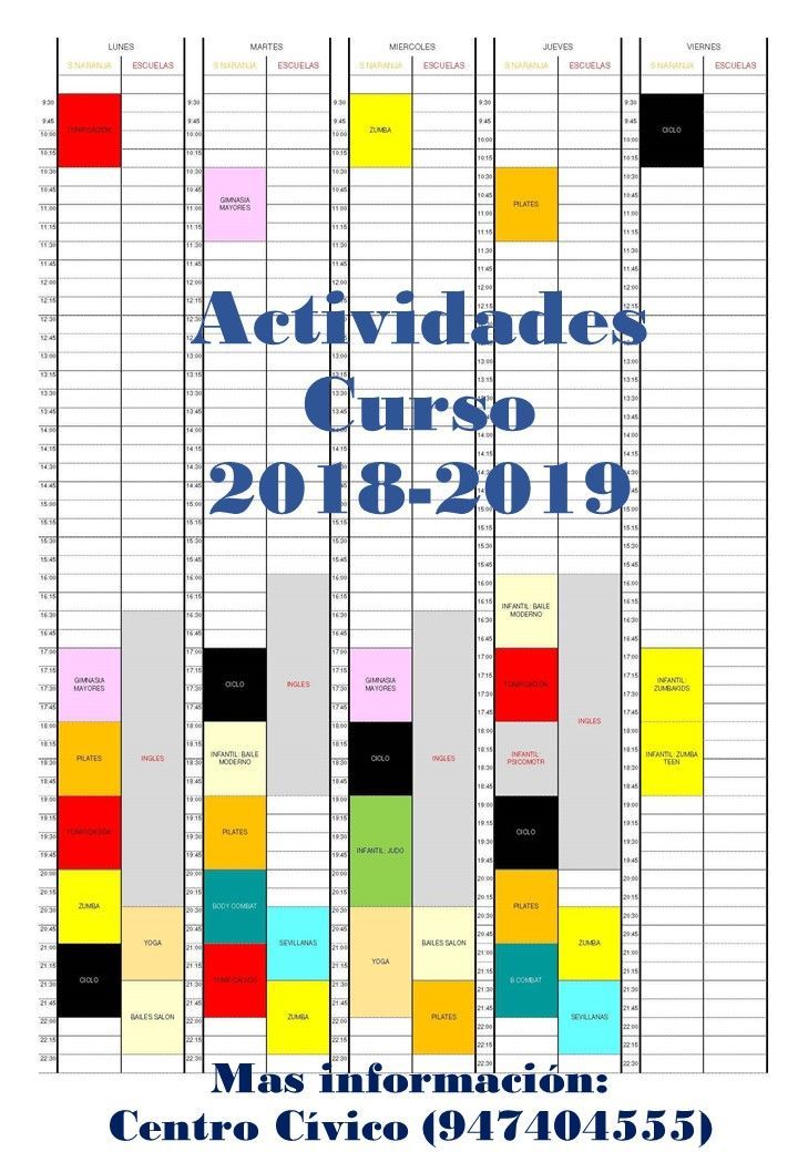 Actividades Curso 2018-2019