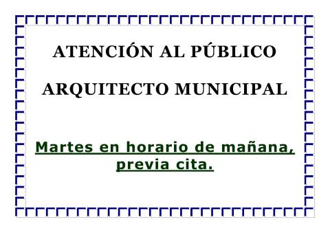 NUEVO HORARIO TÉCNICO MUNICIPAL