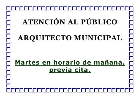 NUEVO HORARIO TÉCNICO MUNICIPAL